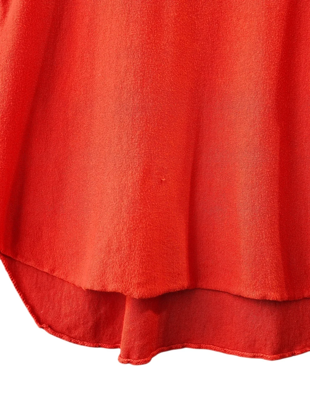 Michael Kors Coral Orange Lightweight Dolman Sleeve Sweater XL Hi Low Hem